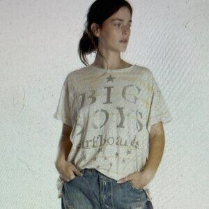 MAGNOLIA PEARL "Big Boys Surfboards" Distressed Tee is NWOT! One Size Fits Most